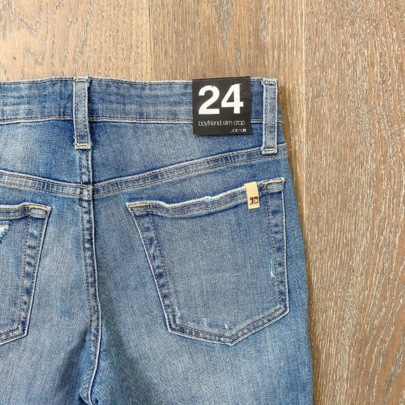 Joe's Jeans Distressed Slim Boyfriend Crop Jean 24 - Picture 7 of 11